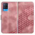 For OPPO A54 5G/A74 5G/A93 5G YX0060 Elephant Head Embossed Phone Leather Case with Lanyard(Pink)
