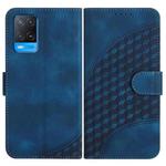 For OPPO A54 5G/A74 5G/A93 5G YX0060 Elephant Head Embossed Phone Leather Case with Lanyard(Royal Blue)