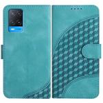 For OPPO A54 5G/A74 5G/A93 5G YX0060 Elephant Head Embossed Phone Leather Case with Lanyard(Light Blue)