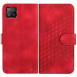 For OPPO A73 4G/F17 YX0060 Elephant Head Embossed Phone Leather Case with Lanyard(Red)