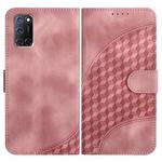 For OPPO A52/A72/A92 YX0060 Elephant Head Embossed Phone Leather Case with Lanyard(Pink)