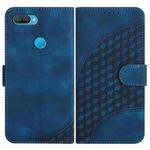 For OPPO A12/A7/A5s YX0060 Elephant Head Embossed Phone Leather Case with Lanyard(Royal Blue)