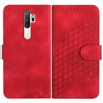 For OPPO A5 2020/A9 2020 YX0060 Elephant Head Embossed Phone Leather Case with Lanyard(Red)