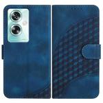For OPPO A79 YX0060 Elephant Head Embossed Phone Leather Case with Lanyard(Royal Blue)