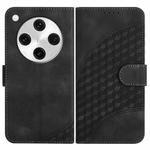 For OPPO Find X8 Pro Elephant Head Embossed Phone Leather Case with Lanyard(Black)