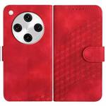 For OPPO Find X8 Pro Elephant Head Embossed Phone Leather Case with Lanyard(Red)