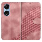 For OPPO A1 Pro / Reno8 T 5G Global Elephant Head Embossed Phone Leather Case with Lanyard(Pink)