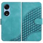 For OPPO A1 Pro / Reno8 T 5G Global Elephant Head Embossed Phone Leather Case with Lanyard(Light Blue)