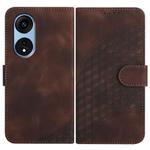For OPPO A1 Pro / Reno8 T 5G Global Elephant Head Embossed Phone Leather Case with Lanyard(Coffee)