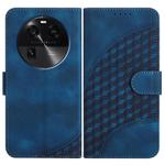 For OPPO Find X6 Elephant Head Embossed Phone Leather Case with Lanyard(Royal Blue)