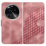 For OPPO Find X6 Pro Elephant Head Embossed Phone Leather Case with Lanyard(Pink)