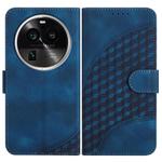 For OPPO Find X6 Pro Elephant Head Embossed Phone Leather Case with Lanyard(Royal Blue)