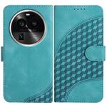 For OPPO Find X6 Pro Elephant Head Embossed Phone Leather Case with Lanyard(Light Blue)