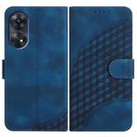 For OPPO Reno8 T 4G Elephant Head Embossed Phone Leather Case with Lanyard(Royal Blue)