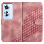 For OPPO Reno11 F / F25 Pro Elephant Head Embossed Phone Leather Case with Lanyard(Pink)