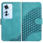 For OPPO Reno11 F / F25 Pro Elephant Head Embossed Phone Leather Case with Lanyard(Light Blue)