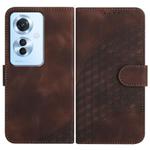 For OPPO Reno11 F / F25 Pro Elephant Head Embossed Phone Leather Case with Lanyard(Coffee)
