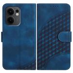 For OPPO Reno13 F 4G / 5G Elephant Head Embossed Phone Leather Case with Lanyard(Royal Blue)
