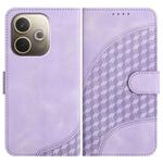 For OPPO A5 Pro 5G Elephant Head Embossed Phone Leather Case with Lanyard(Light Purple)