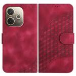For OPPO A5 Pro 5G Elephant Head Embossed Phone Leather Case with Lanyard(Rose Red)