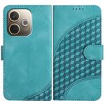For OPPO A5 Pro 5G Elephant Head Embossed Phone Leather Case with Lanyard(Light Blue)