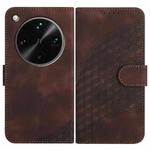 For OPPO Find X8 Ultra Elephant Head Embossed Phone Leather Case with Lanyard(Coffee)