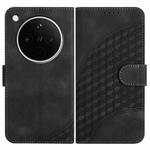 For OPPO Find X8s+ Elephant Head Embossed Phone Leather Case with Lanyard(Black)