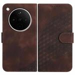 For OPPO Find X8s+ Elephant Head Embossed Phone Leather Case with Lanyard(Coffee)
