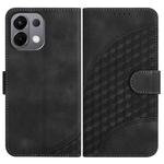 For OPPO K13 5G Elephant Head Embossed Phone Leather Case with Lanyard(Black)
