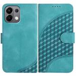 For OPPO K13 5G Elephant Head Embossed Phone Leather Case with Lanyard(Light Blue)