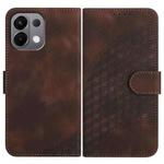 For OPPO K13 5G Elephant Head Embossed Phone Leather Case with Lanyard(Coffee)