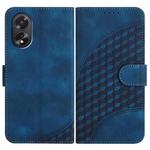 For OPPO A38 /  A18 Elephant Head Embossed Phone Leather Case with Lanyard(Royal Blue)