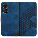 For OPPO A78 5G / A1x Elephant Head Embossed Phone Leather Case with Lanyard(Royal Blue)
