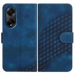 For OPPO A98 5G Elephant Head Embossed Phone Leather Case with Lanyard(Royal Blue)