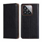 For Xiaomi 14 Pro Gloss Oil Solid Color Magnetic Leather Phone Case(Black)