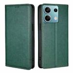 For Xiaomi Redmi Note 13 4G Gloss Oil Solid Color Magnetic Leather Phone Case(Green)