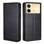 For Xiaomi Redmi Note 13R Pro 5G Gloss Oil Solid Color Magnetic Leather Phone Case(Black)