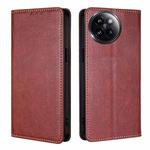 For Xiaomi Civi 4 Pro Gloss Oil Solid Color Magnetic Leather Phone Case(Brown)