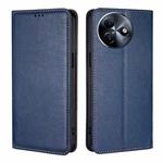 For Itel S24 4G Gloss Oil Solid Color Magnetic Leather Phone Case(Blue)