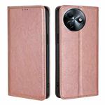 For Itel S24 4G Gloss Oil Solid Color Magnetic Leather Phone Case(Rose Gold)