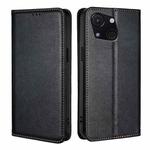 For Itel A50C 4G Gloss Oil Solid Color Magnetic Leather Phone Case(Black)