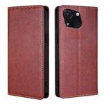 For Itel A50C 4G Gloss Oil Solid Color Magnetic Leather Phone Case(Brown)