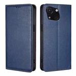 For Itel A50C 4G Gloss Oil Solid Color Magnetic Leather Phone Case(Blue)