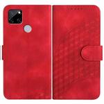 For Realme C12/C15/C25/C25s/7i Global/Narzo 20 YX0060 Elephant Head Embossed Phone Leather Case with Lanyard(Red)