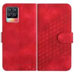 For Realme 8/8 Pro YX0060 Elephant Head Embossed Phone Leather Case with Lanyard(Red)