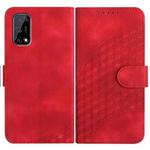 For Realme 7 5G/V5 5G/Q2 5G/Narzo 30 Pro 5G YX0060 Elephant Head Embossed Phone Leather Case with Lanyard(Red)