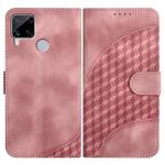 For Realme C15/C12/Narzo 20/7i Global YX0060 Elephant Head Embossed Phone Leather Case with Lanyard(Pink)