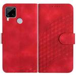 For Realme C15/C12/Narzo 20/7i Global YX0060 Elephant Head Embossed Phone Leather Case with Lanyard(Red)