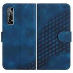For Realme 7 4G/Narzo 20 Pro YX0060 Elephant Head Embossed Phone Leather Case with Lanyard(Royal Blue)