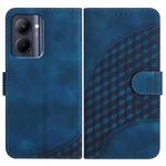 For Realme C33 2022 Global/2023 Global YX0060 Elephant Head Embossed Phone Leather Case with Lanyard(Royal Blue)